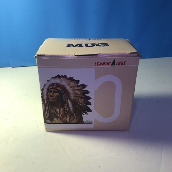 Leanin Tree Coffee “around this camp there’s only one Chief…” MGW150 EUC w/box - Picture 3 of 6